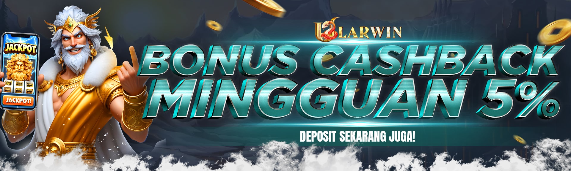 BONUS CASHBACK MINGGUAN 5%